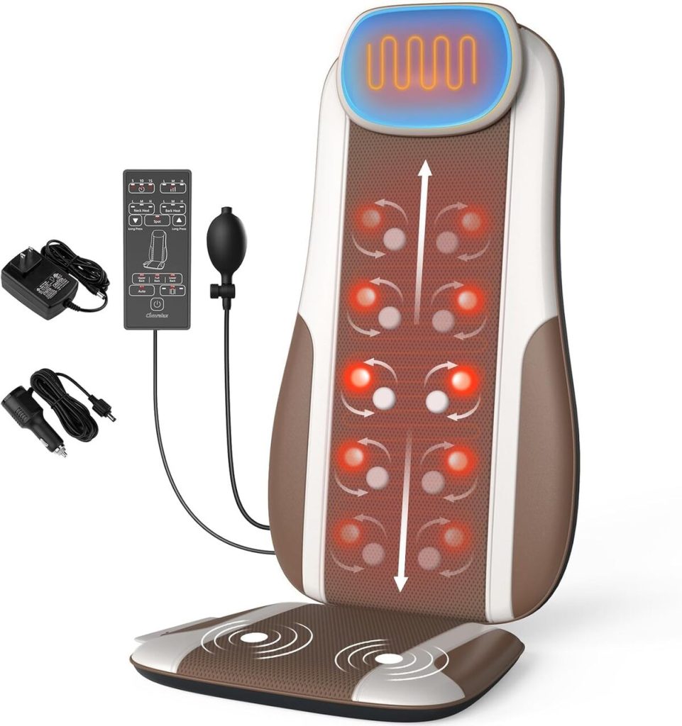 Test du masseur de dos Shiatsu Comrelax avec chaleur