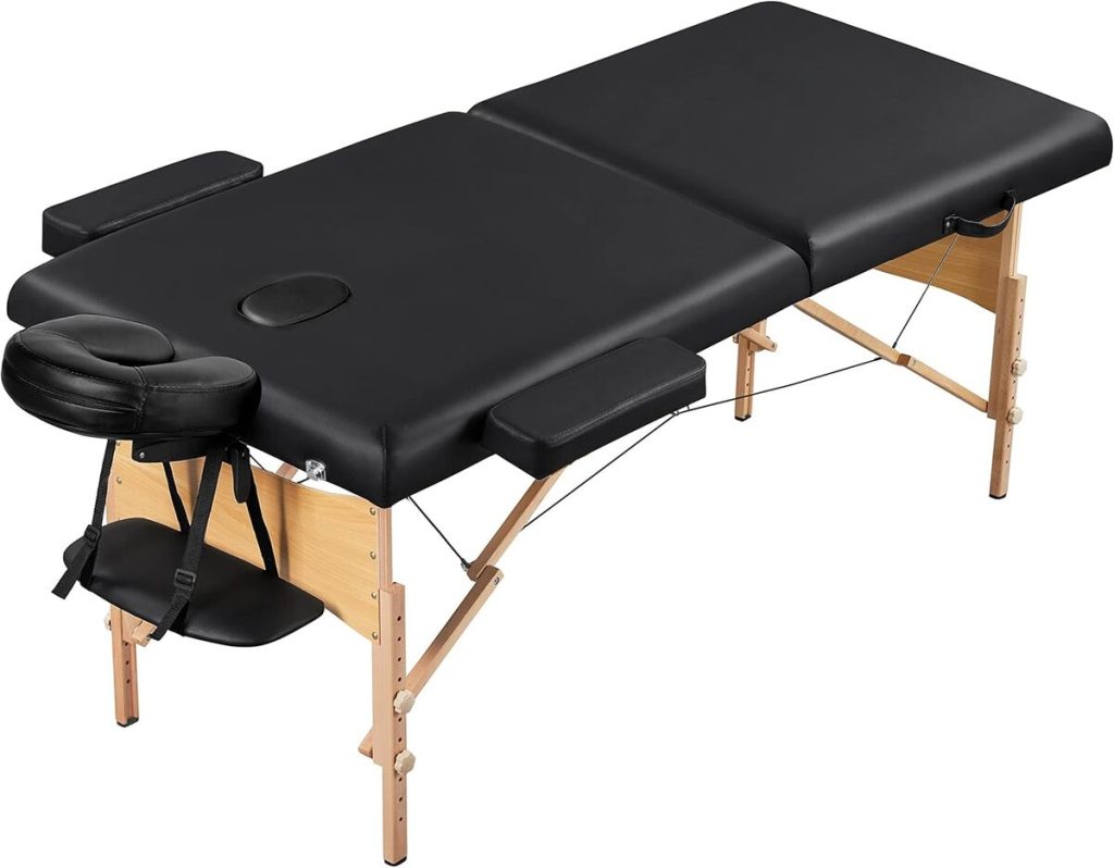 Test de la table de massage pliante Yaheetech 70 cm : confort et praticité