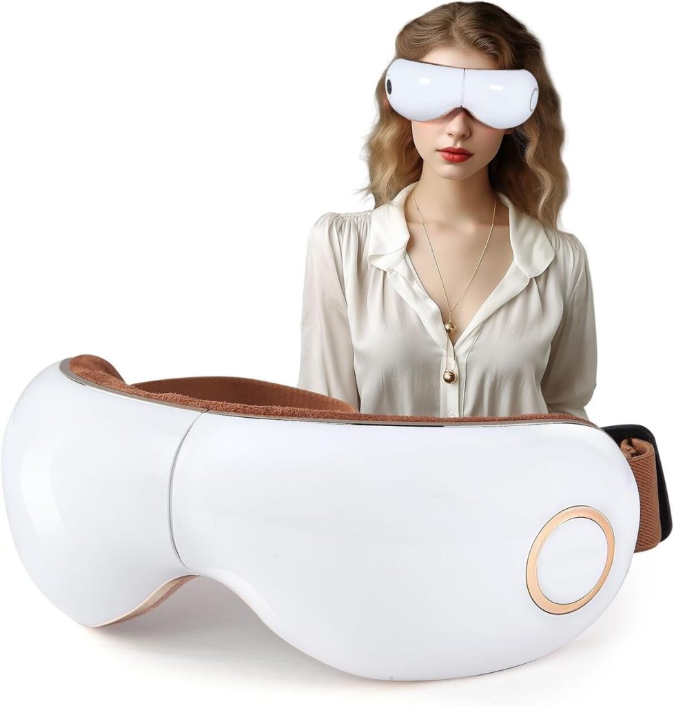 Test du masseur oculaire HealthRelife avec chaleur et musique