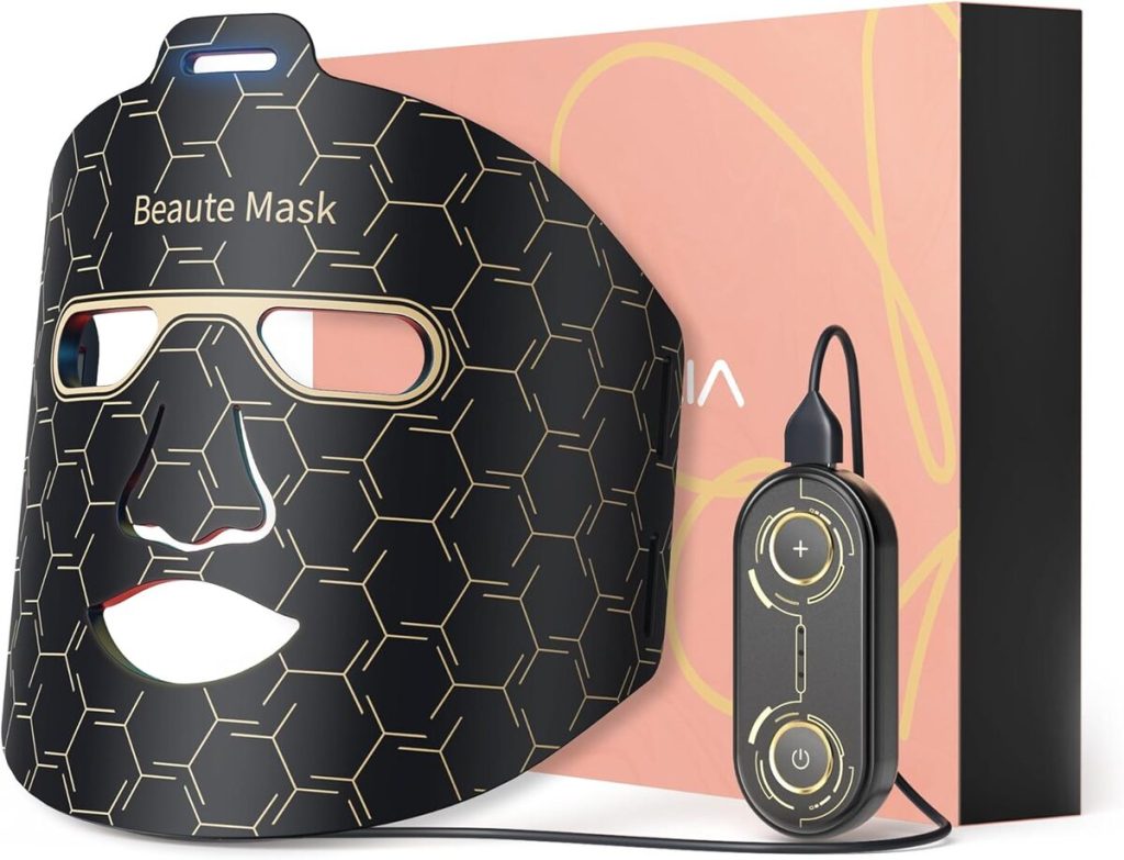Avis : iborria masque visage LED anti-âge à lumière proche infrarouge