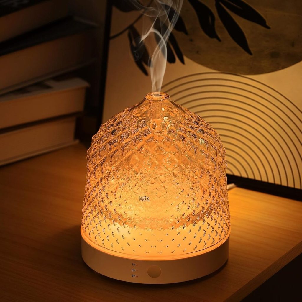 Test du diffuseur Lecdura : humidificateur en verre à ultrasons 7 couleurs