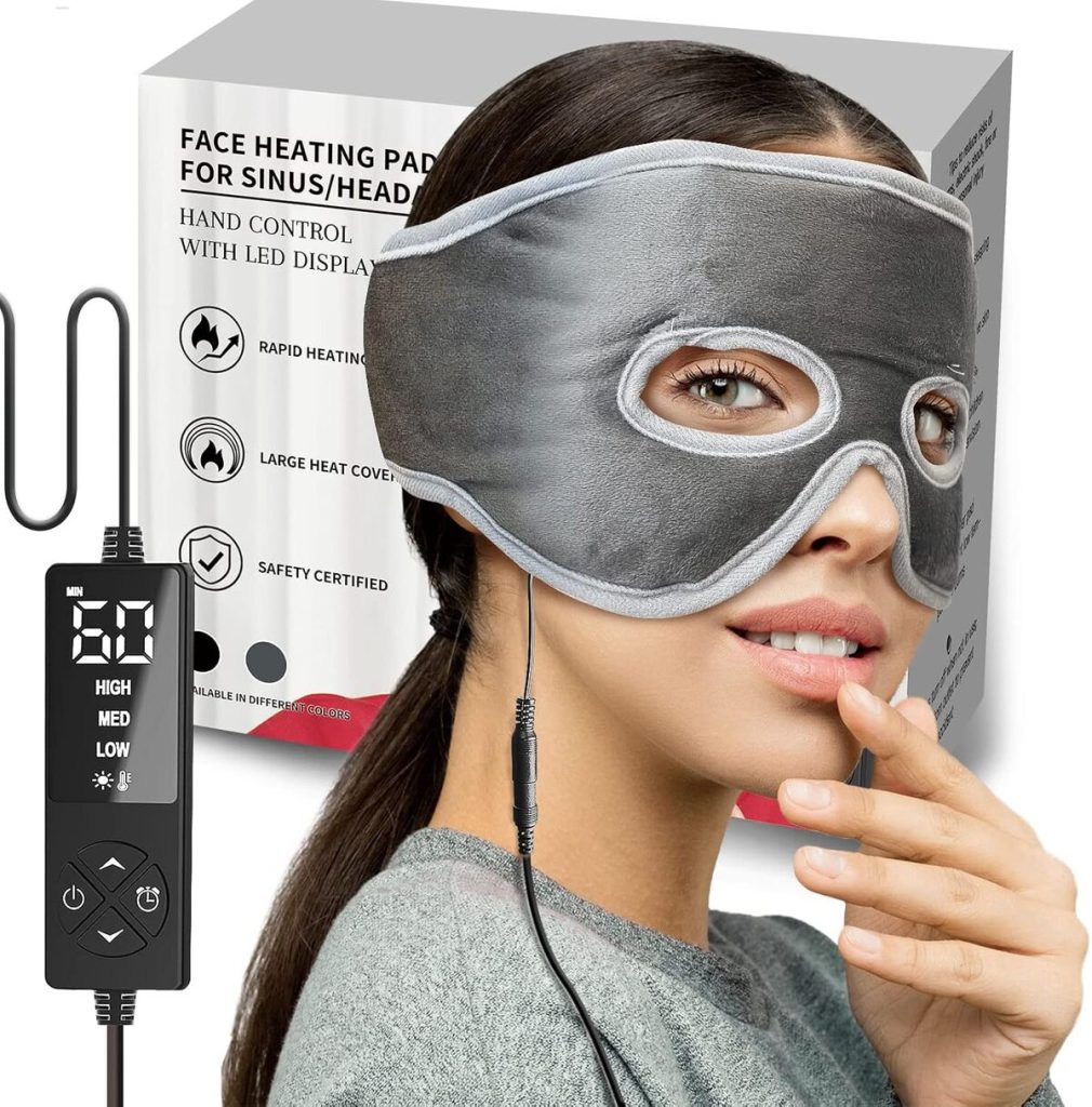 Test : masque chauffant électrique extra large pour soulager sinus et maux de tête