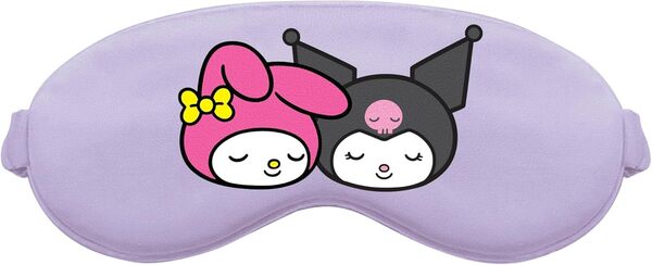 Hello Kitty Masque de sommeil sans fil Bluetooth – Masque de sommeil confortable en peluche avec haut-parleurs intégrés, rechargeable par USB, parfait pour la musique, la méditation et les voyages