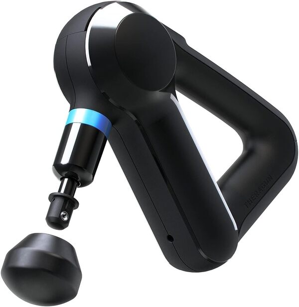 Theragun Elite - Pistolet de massage portable - Appareil de traitement par percussion pour les athlètes - Appareil de massage musculaire ciblant les tissus profonds - Technologie QuietForce™ - Noir