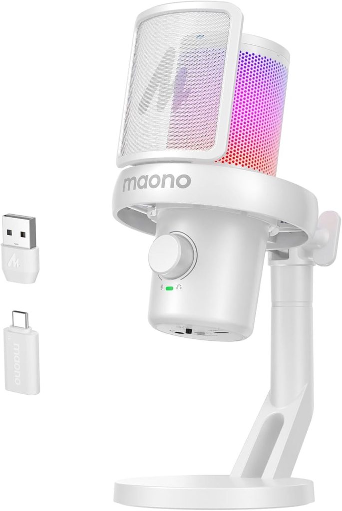 Test : micro sans fil MAONO DM40 blanc, polyvalence gaming et streaming