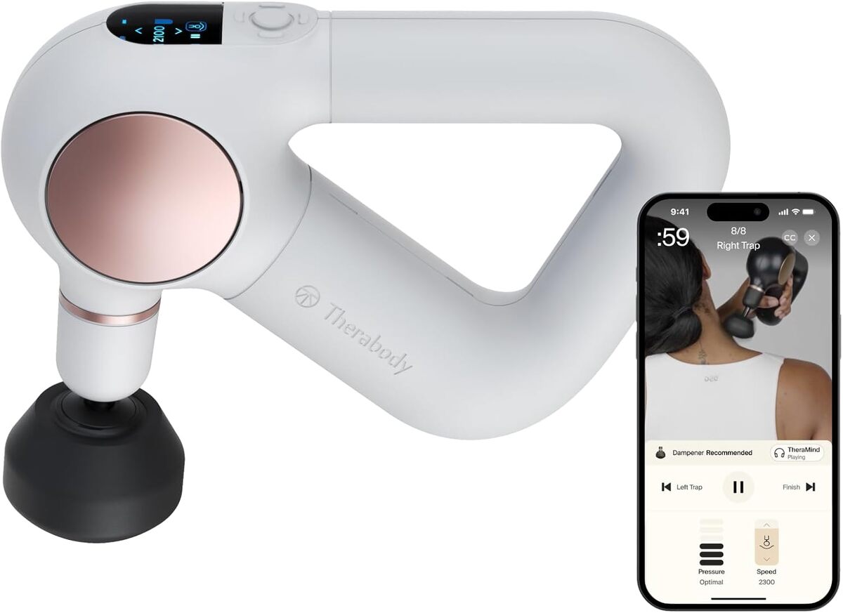 Test : theragun Sense, pistolet de massage profond blanc
