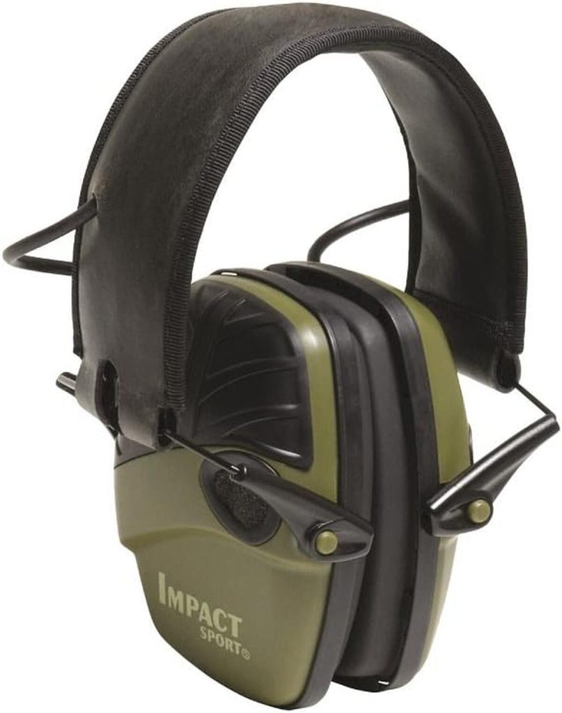 Test du casque antibruit pliable Howard Leight Impact Sport de Honeywell, sNR 25, vert