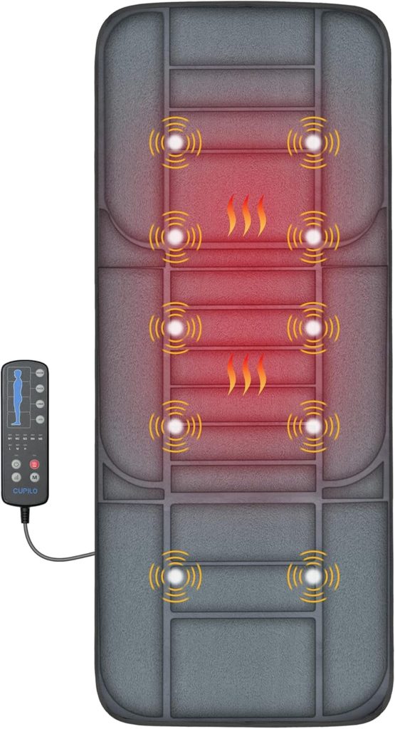 Test : cuPiLo tapis de massage avec 10 moteurs vibrants et chaleur