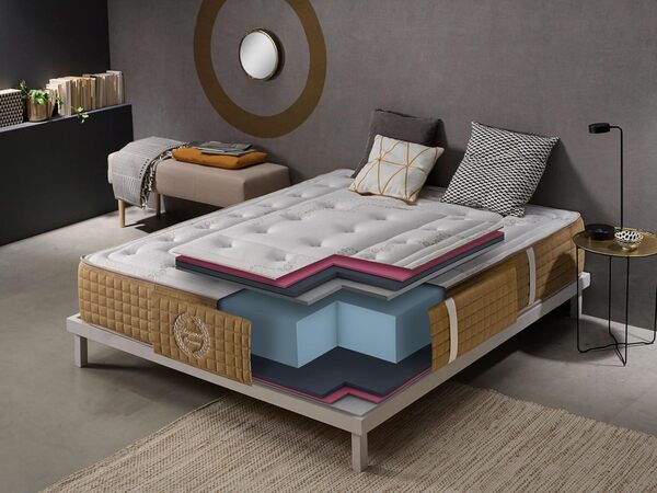 Matelas 180x200 cm Hybride BLISS COMFORT | Épaisseur 30 cm | 11 Zones de Confort | Soutien Ferme | Mousse H.R. viscoélastique & Ressorts ensachés | Ergonomique et Orthopédique | Extrêmement durable