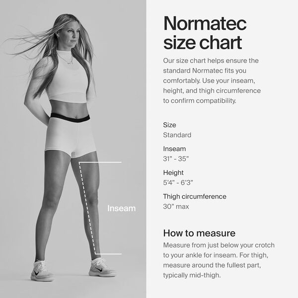 Hyperice Normatec 3 – Système de récupération avec technologie brevetée de massage par compression dynamique (jambes de taille standard Normatec 3)