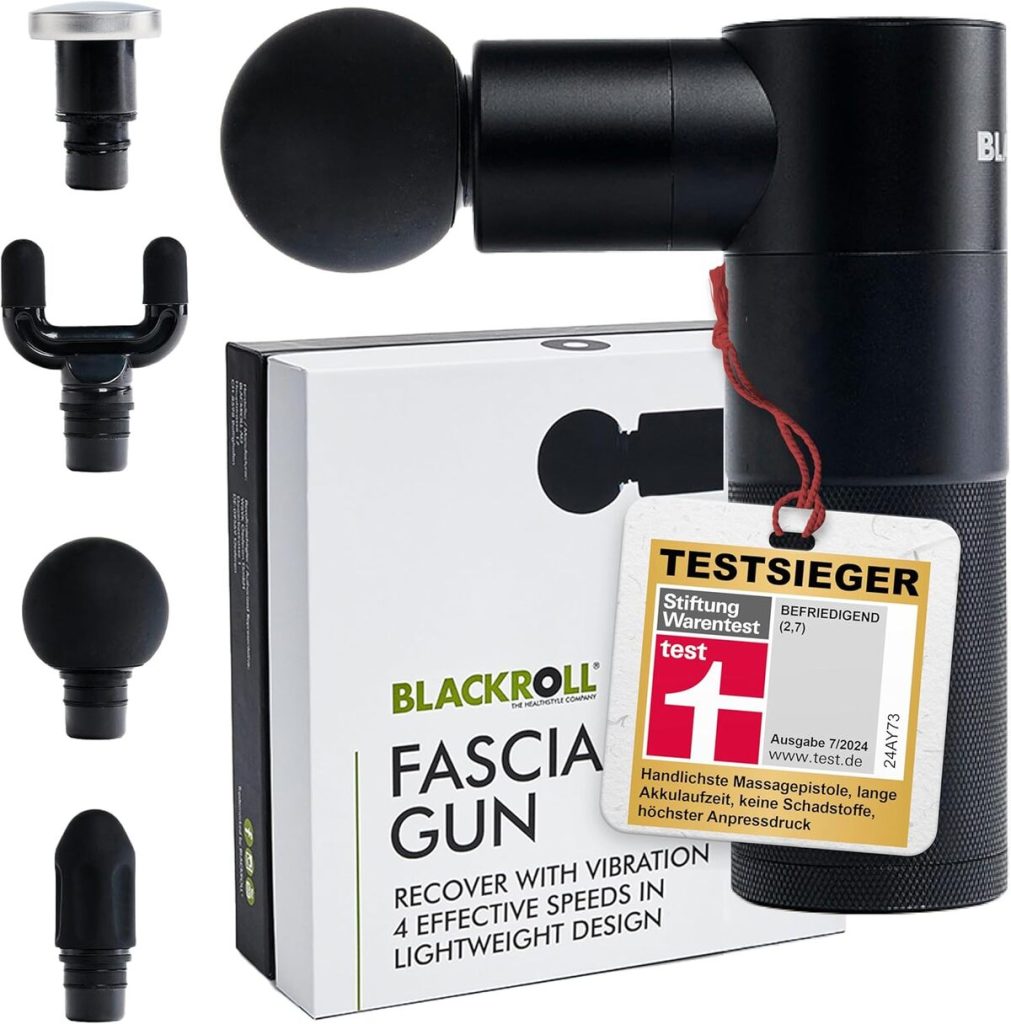 Test du pistolet de massage Blackroll Fascia Gun : puissance et confort ajustable