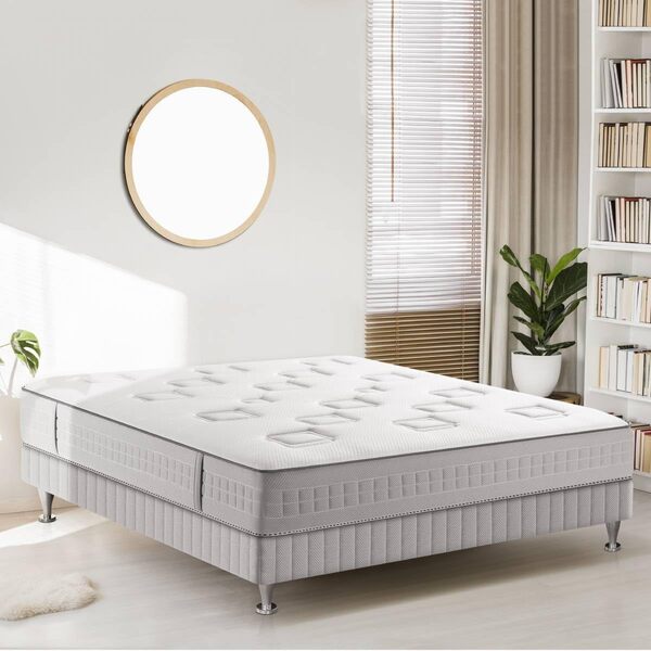 Simmons - Matelas Challenge 140x200, Ressort ensachés, très Ferme, H24