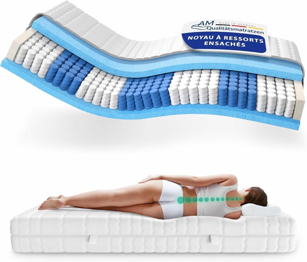 Test du matelas AM Qualitätsmatratzen 160x220 cm à ressorts ensachés