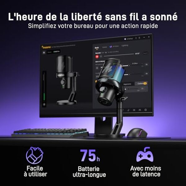 Découvrez le micro sans fil MAONO DM40 Pro, une solution innovante pour les gamers et streamers à la recherche de performances optimales et d'une qualité sonore inégalée. Exploitez son potentiel pour booster vos sessions de jeu vidéo et vos diffusions en direct.