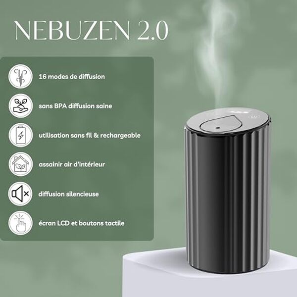 Découvrez notre test complet du Zen’Arôme Nébuzen, un diffuseur d'huiles essentielles sans fil qui révolutionne l'aromathérapie. Design, fonctionnalités et efficacité : tout ce qu'il faut savoir !